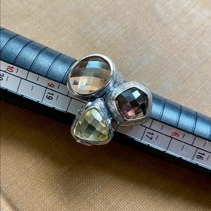 Silpada Sterling Silver 3 Stone Harmony Ring